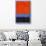 Rothko Style Red Black And Blue-Tom Quartermaine-Stretched Canvas displayed on a wall