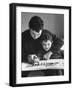 Rotolo Brothers Reading Book in Sicily After Cataract Operations Restored their Sight-Carlo Bavagnoli-Framed Photographic Print