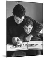 Rotolo Brothers Reading Book in Sicily After Cataract Operations Restored their Sight-Carlo Bavagnoli-Mounted Photographic Print