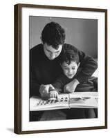 Rotolo Brothers Reading Book in Sicily After Cataract Operations Restored their Sight-Carlo Bavagnoli-Framed Photographic Print