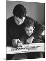 Rotolo Brothers Reading Book in Sicily After Cataract Operations Restored their Sight-Carlo Bavagnoli-Mounted Photographic Print