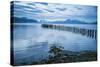 Rotten Pier at Dusk in Puerto Natales, Patagonia, Chile, South America-Michael Runkel-Stretched Canvas