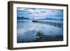 Rotten Pier at Dusk in Puerto Natales, Patagonia, Chile, South America-Michael Runkel-Framed Photographic Print