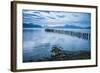 Rotten Pier at Dusk in Puerto Natales, Patagonia, Chile, South America-Michael Runkel-Framed Photographic Print