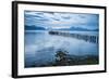 Rotten Pier at Dusk in Puerto Natales, Patagonia, Chile, South America-Michael Runkel-Framed Photographic Print