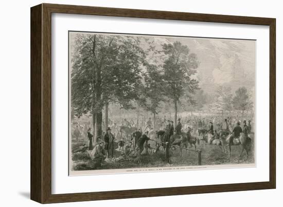 Rotten Row by G H Thomas, in the Exhibition of the Royal Academy-George Housman Thomas-Framed Giclee Print