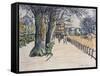 Rottenrow, Hyde Park, London-George Leslie Hunter-Framed Stretched Canvas