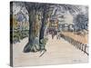 Rottenrow, Hyde Park, London-George Leslie Hunter-Stretched Canvas