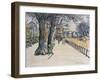 Rottenrow, Hyde Park, London-George Leslie Hunter-Framed Giclee Print