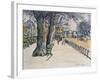 Rottenrow, Hyde Park, London-George Leslie Hunter-Framed Giclee Print