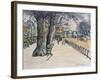 Rottenrow, Hyde Park, London-George Leslie Hunter-Framed Giclee Print