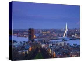 Rotterdam and Erasmus Bridge from Euromast Tower, Rotterdam, Holland-Michele Falzone-Stretched Canvas