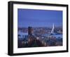 Rotterdam and Erasmus Bridge from Euromast Tower, Rotterdam, Holland-Michele Falzone-Framed Photographic Print