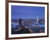 Rotterdam and Erasmus Bridge from Euromast Tower, Rotterdam, Holland-Michele Falzone-Framed Photographic Print