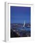 Rotterdam and Erasmus Bridge from Euromast Tower, Rotterdam, Holland-Michele Falzone-Framed Photographic Print