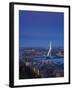 Rotterdam and Erasmus Bridge from Euromast Tower, Rotterdam, Holland-Michele Falzone-Framed Photographic Print