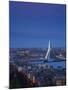 Rotterdam and Erasmus Bridge from Euromast Tower, Rotterdam, Holland-Michele Falzone-Mounted Photographic Print