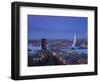 Rotterdam and Erasmus Bridge from Euromast Tower, Rotterdam, Holland-Michele Falzone-Framed Photographic Print