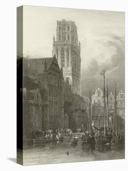 Rotterdam, Church of St Lawrence-David Roberts-Stretched Canvas