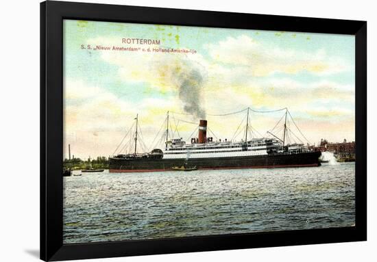 Rotterdam, Holland America Line,S.S. Nieuw Amsterdam-null-Framed Giclee Print