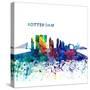 Rotterdam Holland Skyline Silhouette Impressionistic Splash-M. Bleichner-Stretched Canvas