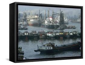 Rotterdam Port, Holland, Europe-Woolfitt Adam-Framed Stretched Canvas