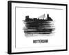 Rotterdam Skyline Brush Stroke - Black II-NaxArt-Framed Art Print