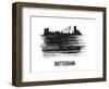 Rotterdam Skyline Brush Stroke - Black II-NaxArt-Framed Art Print