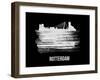 Rotterdam Skyline Brush Stroke - White-NaxArt-Framed Art Print