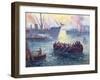Rotterdam, the Port, 1907-Maximilien Luce-Framed Giclee Print