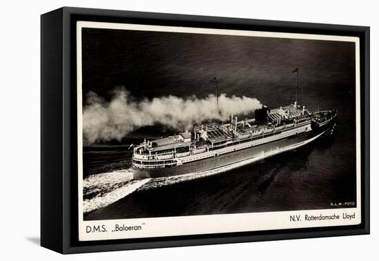 Rotterdamsche Lloyd, Krl, D.M.S. Baloeran, Dampfer-null-Framed Stretched Canvas