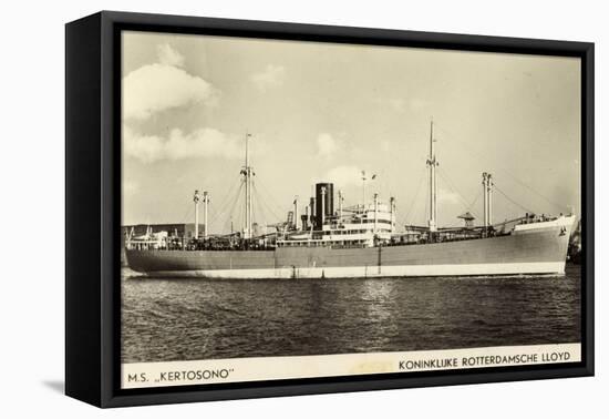 Rotterdamsche Lloyd, KRL, Dampfer M.S. Kertosono-null-Framed Stretched Canvas