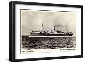 Rotterdamsche Lloyd, Krl, M.S. Kota Inten, Dampfer-null-Framed Premium Giclee Print