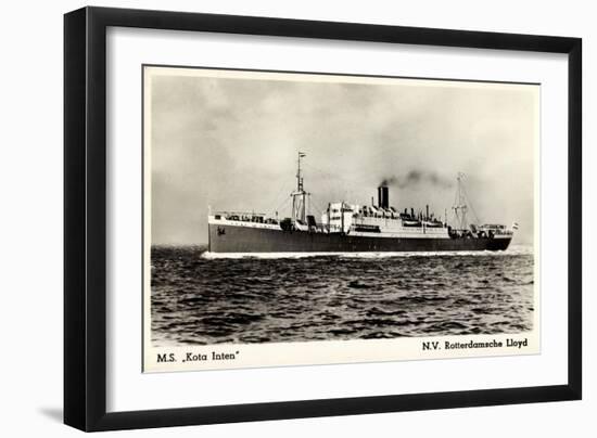 Rotterdamsche Lloyd, Krl, M.S. Kota Inten, Dampfer-null-Framed Giclee Print