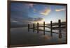 Rotting upright wooden posts of old sea defences on Winchelsea beach, Winchelsea, East Sussex-Stuart Black-Framed Photographic Print