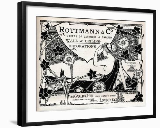 Rottmann and Co., Makers of Japanese and English Wall and Ceiling Decorations, 1897-null-Framed Giclee Print