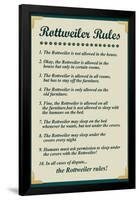 Rottweiler House Rules-null-Framed Poster