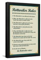 Rottweiler House Rules-null-Framed Poster