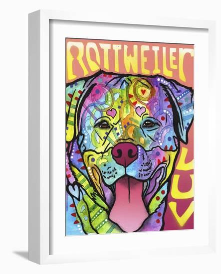 Rottweiler Luv-Dean Russo-Framed Giclee Print