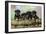 Rottweiler Puppies in a Row Looking over Log-null-Framed Photographic Print