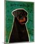 Rottweiler-John Golden-Mounted Art Print