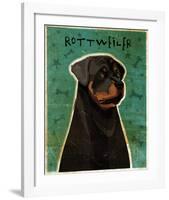 Rottweiler-John W^ Golden-Framed Art Print