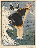 Short Swimming Costume Attracts Attention on the Beach-Roubille-Mounted Art Print