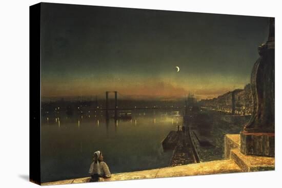 Rouen at Night from the Pont De Pierre, 1878-John Atkinson Grimshaw-Stretched Canvas