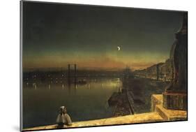 Rouen at Night from the Pont De Pierre, 1878-John Atkinson Grimshaw-Mounted Giclee Print