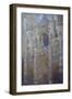 Rouen Cathedral, Blue Harmony, Morning Sunlight, 1893-Claude Monet-Framed Art Print