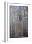 Rouen Cathedral, Blue Harmony, Morning Sunlight, 1893-Claude Monet-Framed Art Print