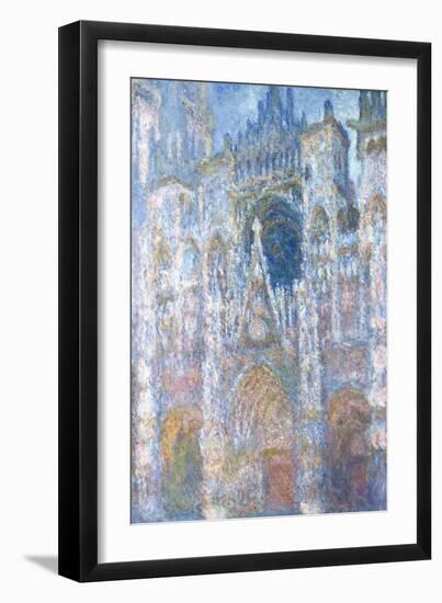 Rouen Cathedral, Blue Harmony, Morning Sunlight, 1894-Claude Monet-Framed Giclee Print