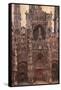 Rouen Cathedral, Evening Effect, Harmony in Brown-Claude Monet-Framed Stretched Canvas