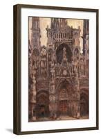 Rouen Cathedral, Evening Effect, Harmony in Brown-Claude Monet-Framed Art Print